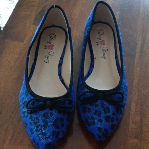 Blue leopard print flats New - Picture 1 of 3